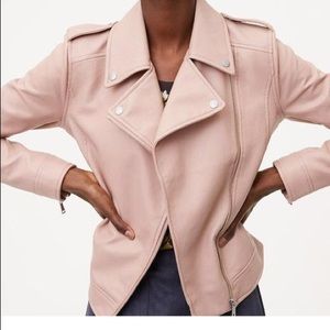 LOFT 💕 Blush faux leather jacket! Brand new.